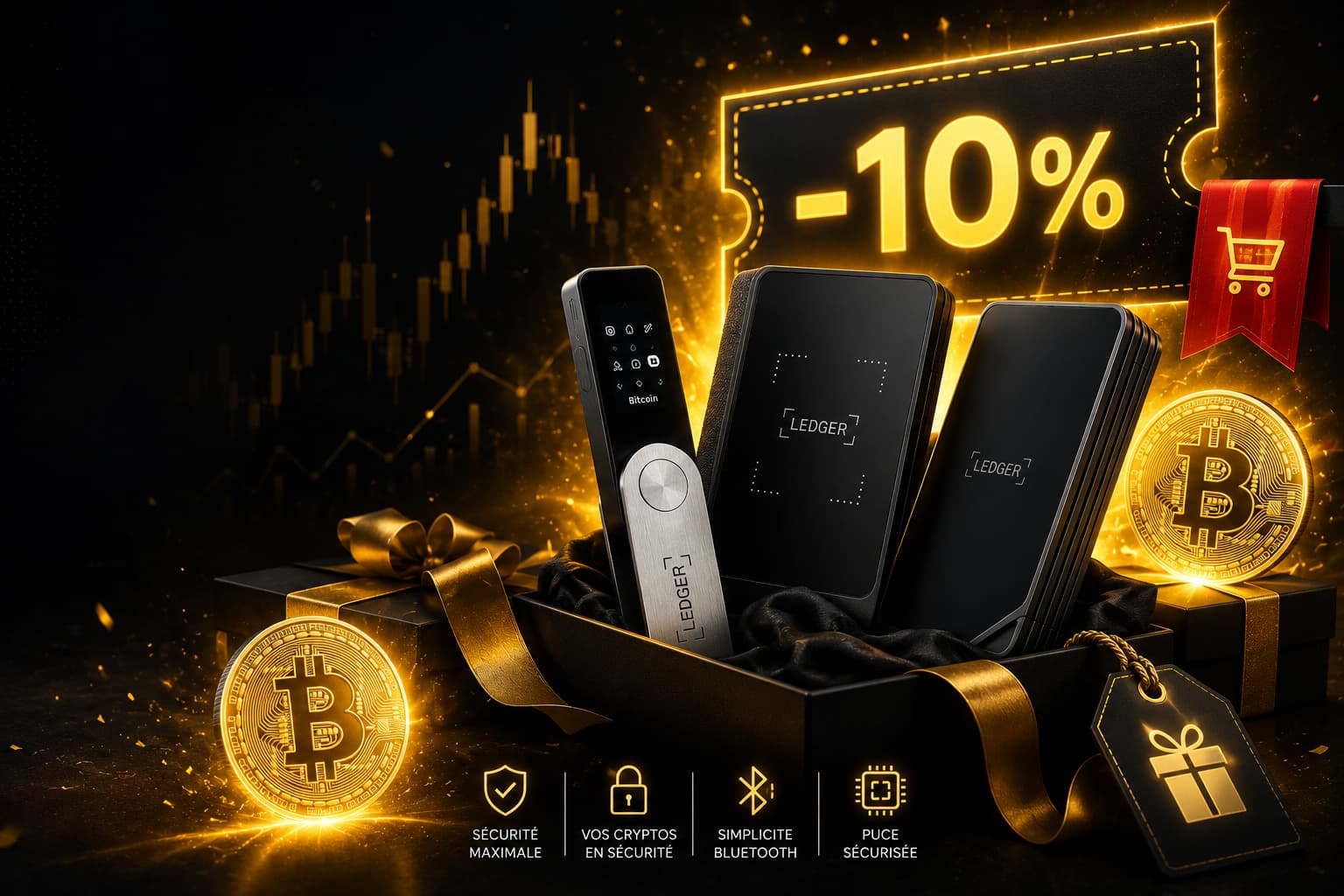 Code promo Ledger MICA10 : -10 % de réduction et jusqu'à 40 $ en Bitcoin offerts