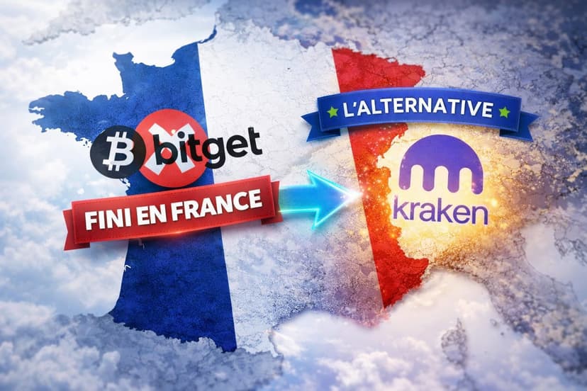 Image de l'article : Bitget ferme en France : les meilleures alternatives pour les utilisateurs français en 2026 Illustration de l'article Bitget ferme en France : les meilleures alternatives pour les utilisateurs français en 2026